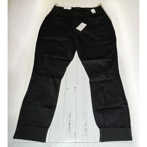 Judy Blue Black Distressed Slim Fit Mid Rise Cropped Jeans 18W